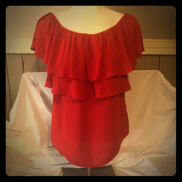 New York & Company Tops - Off the shoulder ruffles